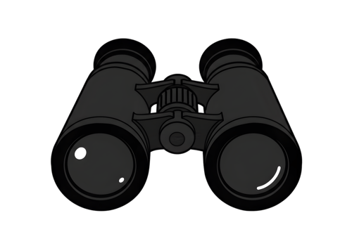 Simple Illustration Of Black Binoculars png