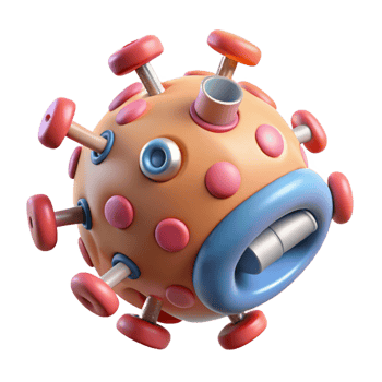 impressive contemporary Medical nanobots, microscopic, repairing damaged tissue 4K png