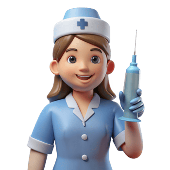 stunning minimalist Nurse, holding syringe, genuine png