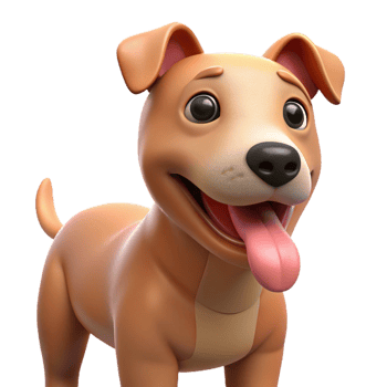 impressive creative Dog, panting and tongue out, detailed png