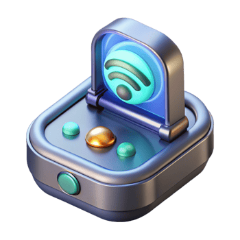 extraordinary minimalist Advanced communication device, holographic interface, voice control professional png