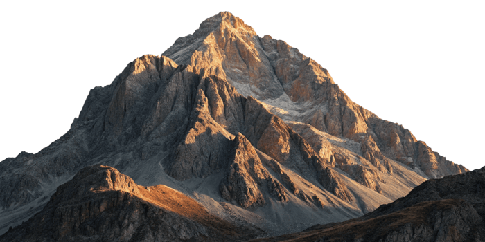 Majestic Sunrise Illuminates a Rugged Mountain Peak in a Breathtaking Landscape png