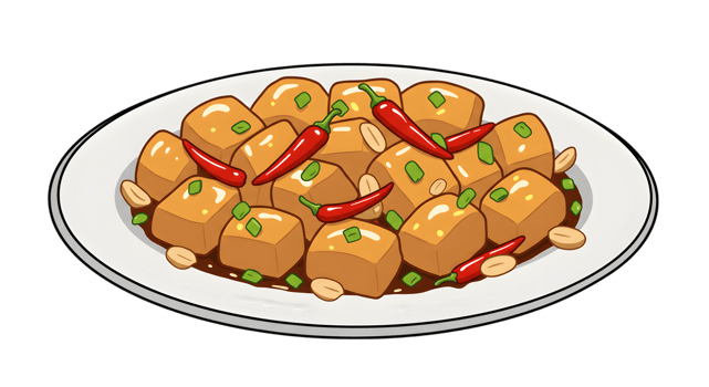 Pixel Art Illustration Of Crispy Tofu Stir Fry png