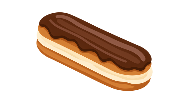 Chocolate Covered Eclair Pastry png