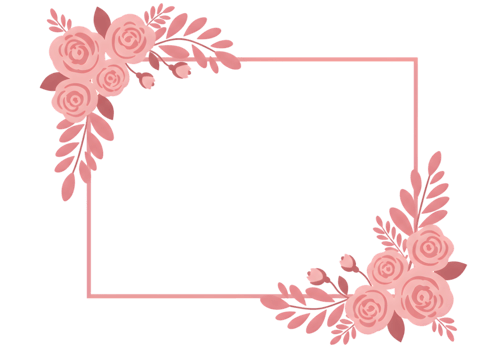 Pink Floral Frame Design For Background png