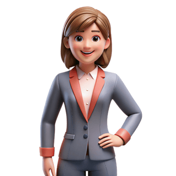 elegant creative Smiling businesswoman in a pantsuit, 4K png