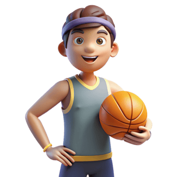 extraordinary classic Athlete holding a basketball, genuine png