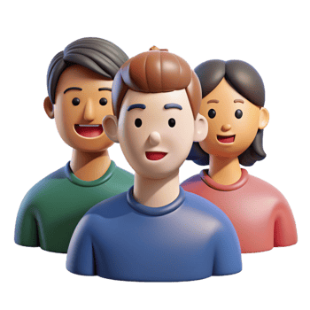 serene traditional Portrait of a diverse group of people, high quality png
