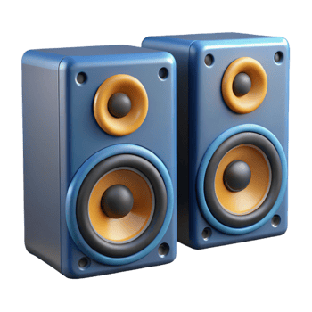 wonderful creative A pair of studio monitor speakers high quality png