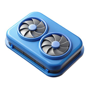 stunning creative A laptop cooling pad with built-in fans authentic png