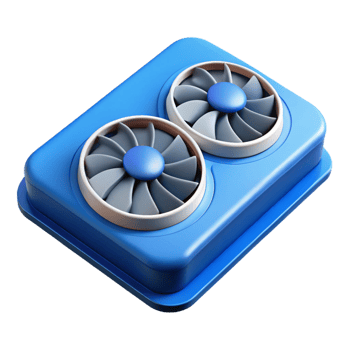 extraordinary modern A laptop cooling pad with built-in fans high quality png