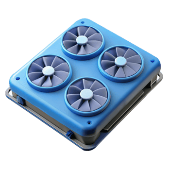 magnificent vintage A laptop cooling pad with built-in fans original png