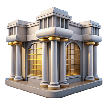 elegant modern Art Deco building facade, intricate details, authentic png