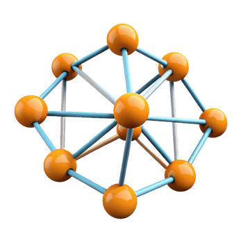 vibrant minimalist A network of interconnected nodes and lines premium png