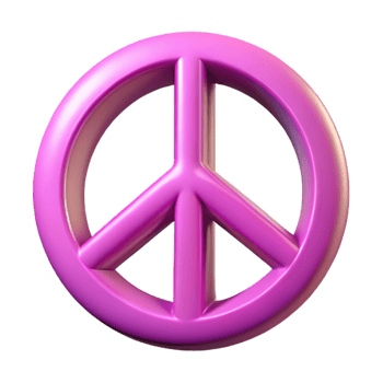 beautiful traditional A single, stylized peace sign authentic png