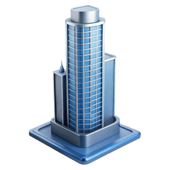 serene artistic Modern skyscraper architectural model, 4K png