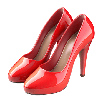 extraordinary abstract A pair of red high heels, stylish and modern, detailed png