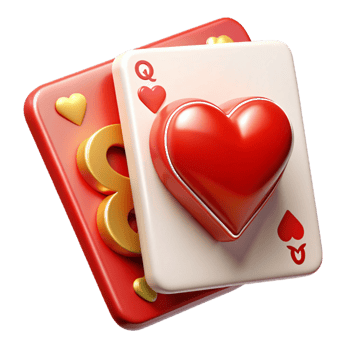 dramatic modern A single playing card, the Queen of Hearts, genuine png