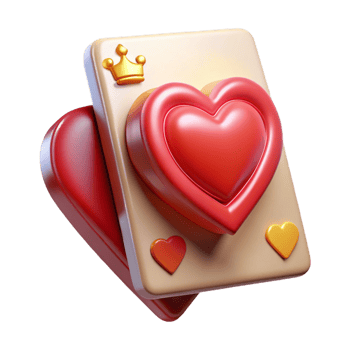 elegant modern A single playing card, the Queen of Hearts, premium png