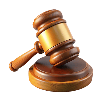 beautiful artistic A gavel, wooden and polished, detailed png