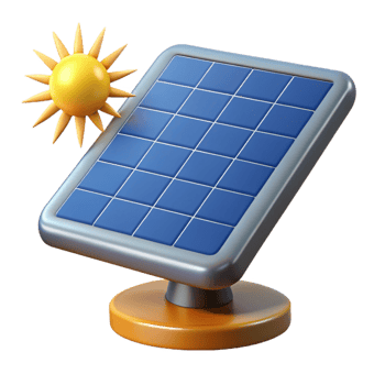 beautiful modern Solar panel absorbing sunlight detailed png