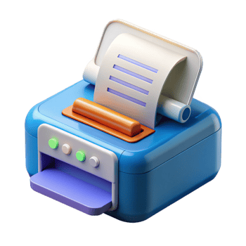 wonderful artistic Printer printing a document authentic png