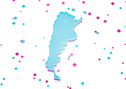 Argentina Map Glowing Blue Light Digital Map Seamless Pattern 3D Illustration png