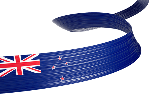 New Zealand 3d Wavy Shiny New Zealand Ribbon Flag 3d Illustration png