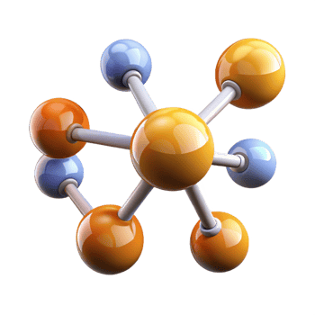 dramatic vintage A molecule, abstract and scientific exclusive png