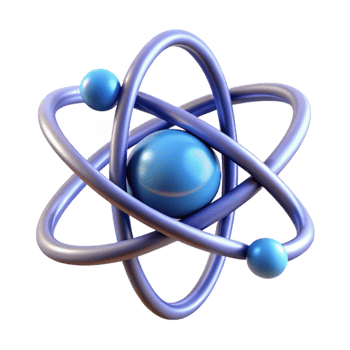 vibrant creative An atom, abstract and energetic detailed png