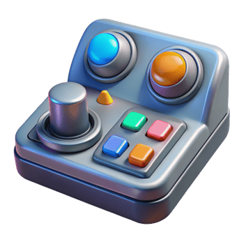 elegant traditional Spaceship control panel with illuminated buttons exclusive png