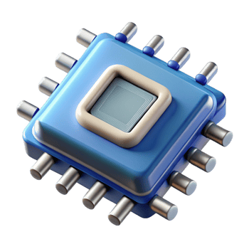 dramatic modern Microchip with intricate circuitry detailed png