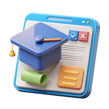 vibrant rustic Online education platform interface professional png
