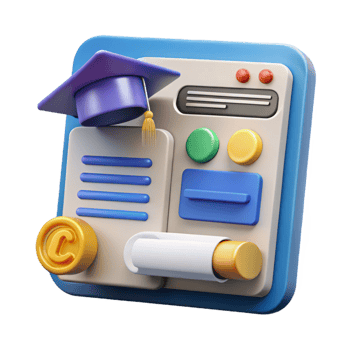 impressive contemporary Online education platform interface 4K png