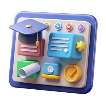 beautiful creative Online education platform interface detailed png