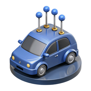 elegant rustic Autonomous vehicle sensor array high quality png