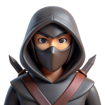 stunning contemporary A hooded assassin, dual daggers, hidden face authentic png