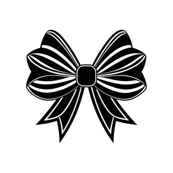 Elegant Bow Graphic A beautifully crafted graphic of an elegant bow, perfect for adding a touch of sophistication to your designs. vector