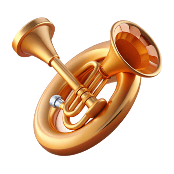 serene creative Musical instrument with polished finish, authentic png