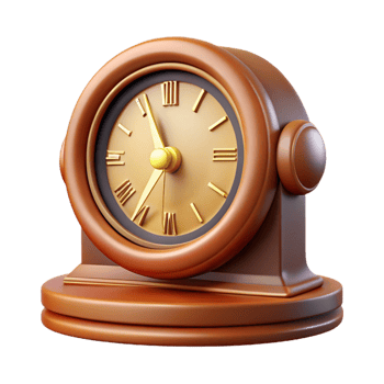 dramatic contemporary Vintage clock with roman numerals, exclusive png
