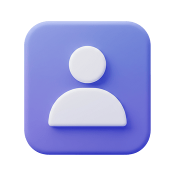 Simple user profile icon in soft gradient style png