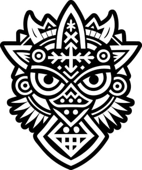 A filled style icon of ancestral totem tattoo vector