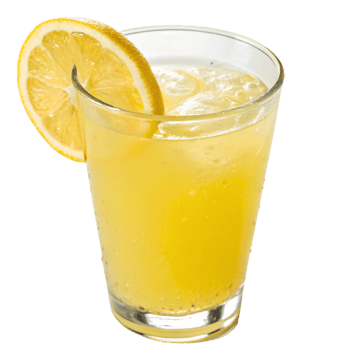 Refreshing Iced Lemon Drink in a Glass with Lemon Wedge png