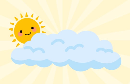 SUMMER ILLUSTRATION SUN vector