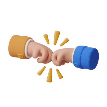 Bump Fist Hand Gesture 3D Icon png