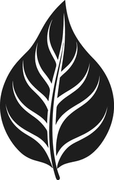 Elegant Leaf Silhouette - Eco-Friendly Botanical Illustration vector