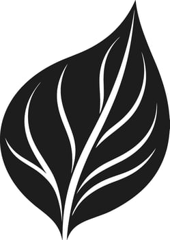 Elegant Leaf Silhouette - Nature-Inspired Eco Design vector