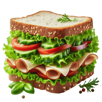 Layered Sandwich with Fresh png