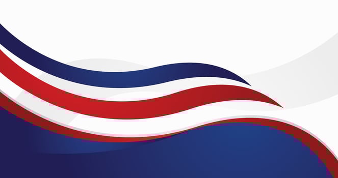Modern red blue white wave background vector