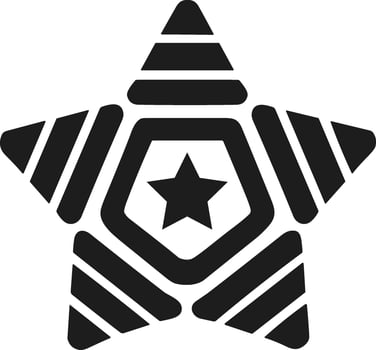 Patriotic Military Star Emblem Silhouette for Memorial Day vector